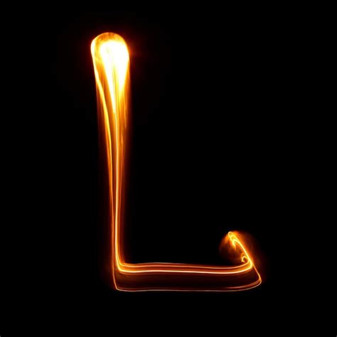 Premium Photo L Pictured By Light Letters
