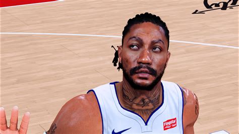 Nba 2k20 Derrick Rose Cyberface V2 With Ponytail By Vindragon