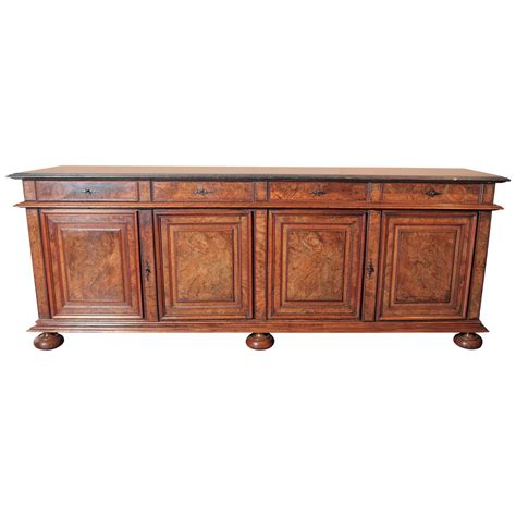 Antique French Walnut Buffet Sideboard With Marble Top At 1stdibs