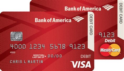Business Bank Of America Credit Card Debit Card Design Bank Of America Debit Card