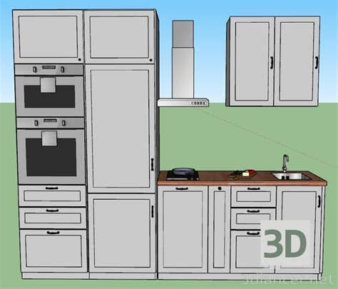 Ilgai laukta elektroninė parduotuvė jau čia! 3d model Ikea Kitchen, skp, Scandinavian- Free Download ...