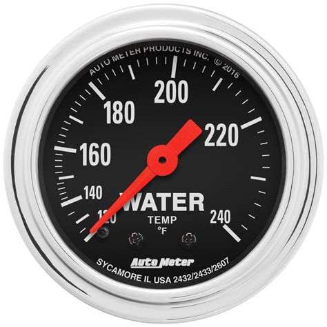 Buy Autometer 2433 Traditional Chrome Mechanical Water Temperature