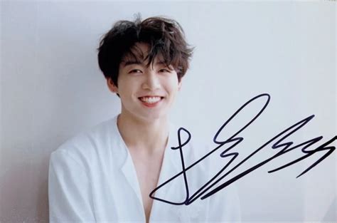 Signed Bts Jung Kook Autographed Photo Love Yourself 46 Inches Free