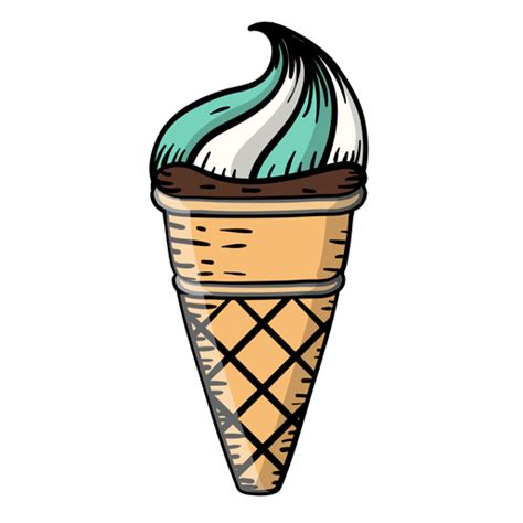waffle cone ice cream cartoon transparent png svg vector file