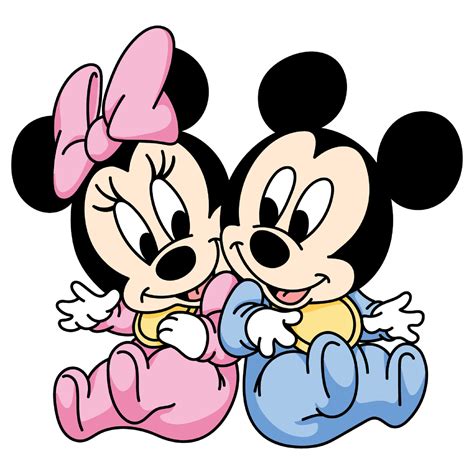 Baby Mickey And Minnie Mouse Vinyl Wall Decal 20 X Etsy