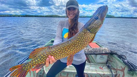 Her First Giant Adirondack Northern Pike Youtube