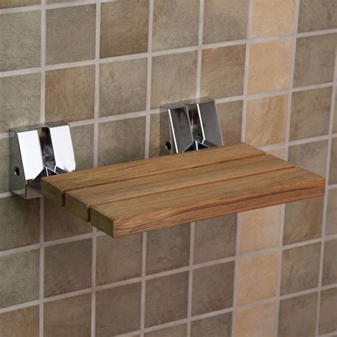 Cool Teak Wall Mounted Fold Down Shower Bench Seat References
