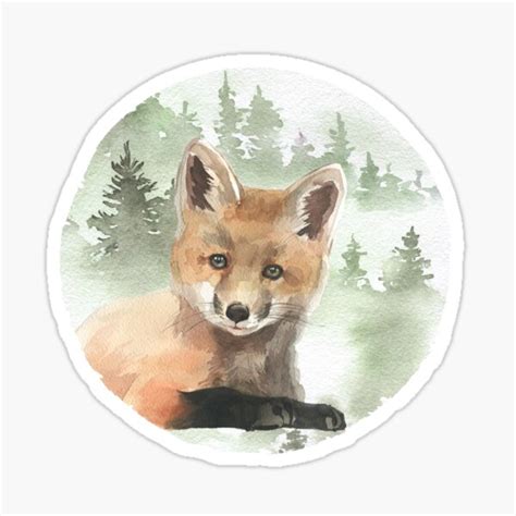 Woodland Fox Sticker For Sale By Wildaliceart Redbubble