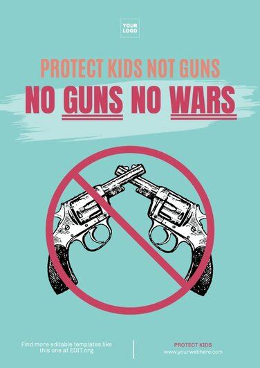 Protect Kids Not Guns Poster Templates