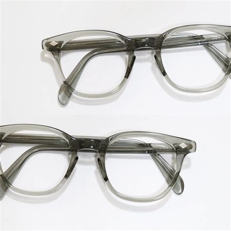 Vintage 1950 S American Optical Uss Military Official Gi Glasses Gray Smoke [48 22] ｜ ビンテージ眼鏡