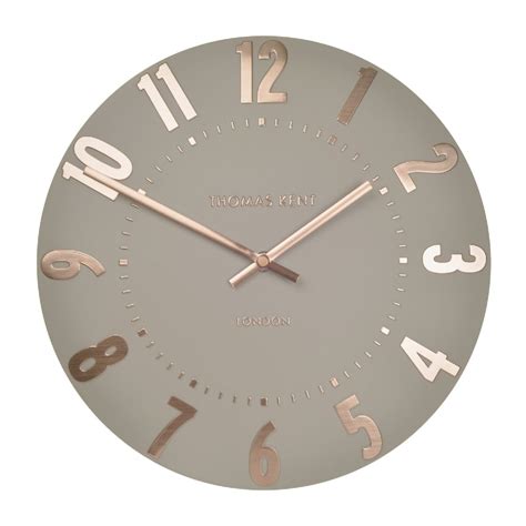 Thomas Kent Mulberry Wall Clock Rose Gold Black By Design