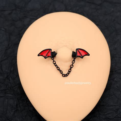 14g bat wing nipple ring nipple piercing nipple jewelry nipple etsy canada