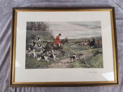 Fox Hunt Print From A Painting By J Sanderson Wells Auction