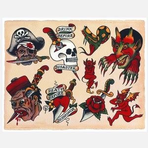 Showing tattoo flash in vintage. 101 best S Jerry tattoos images on Pinterest | Angel devil tattoo, Cool tattoos and Tatoos