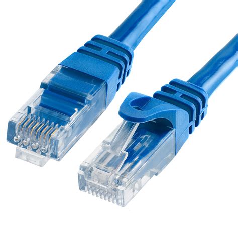 Blue Utp Cat 6 Ethernet Lan Cable Cord 500mhz 7 Ft