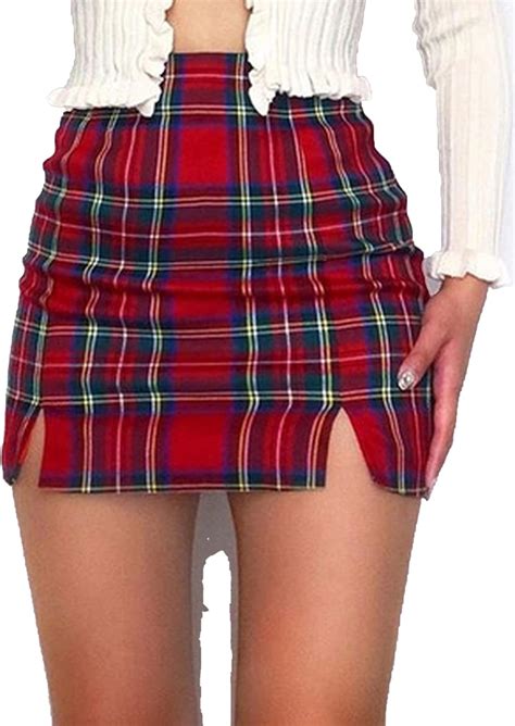 hopereo skinny skirts women summer fashion split hem lattice mini skirt casual high waist