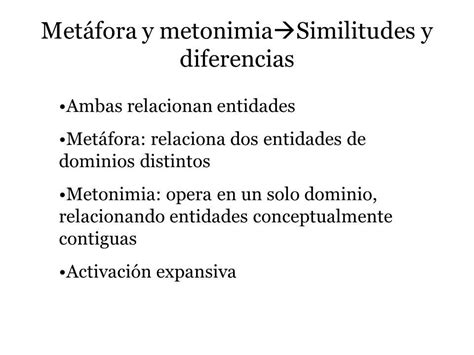 Las Principales Diferencias Entre Metonimia Y Metáfora ¡resumen Corto
