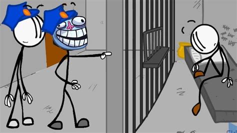 Stickman Jailbreak Vs Troll Face Meme Quest Funniest Compilation 2018