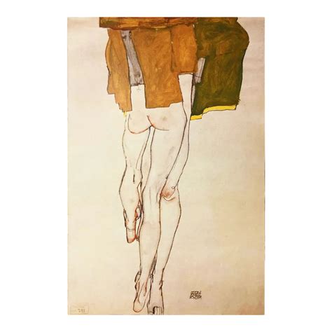 Egon Schiele Erotic Drawings Half Nude Torsos Standing Chairish