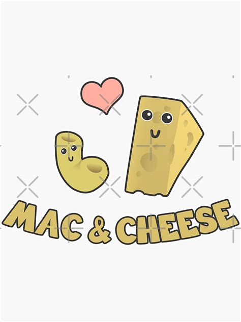 Cute Mac And Cheese Sticker By Luna May Redbubble