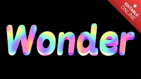 Wonder Text Effect Generator Textstudio