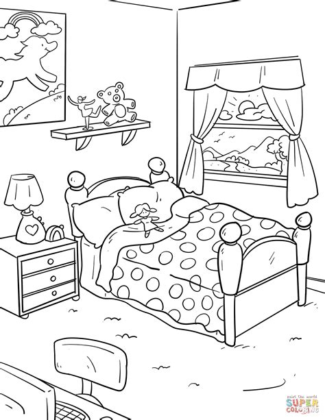Kids Bedroom Coloring Page Free Printable Coloring Page Coloring Home