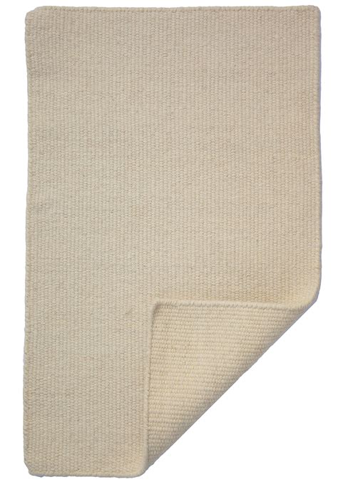 Thick Woven Wool Rug Solid Natural Hook And Loom