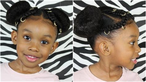Using your favorite wave encouraging cream, gel, or mousse throughout the hair and twisting sections back. Pigtails, Buns & Cornrows | Kids Natural Hairstyle | Little girl hairstyles, Baby girl ...