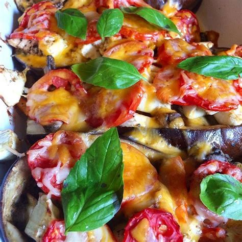 Pesto Stuffed Eggplant Flypeachpie Recipe Healthy Dinner Healthy
