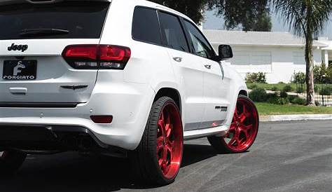 Hate It or Love It: White Jeep Grand Cherokee on Red Forgiato Wheels