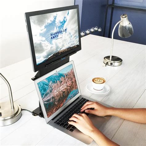 Veyem Portable Dual Monitor Laptop Stand Petagadget