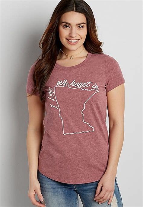 Tee With I Left My Heart In Minnesota Graphic Maurices Fun Sayings