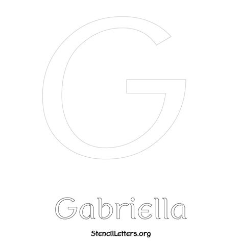 Gabriella Free Printable Name Stencils With 6 Unique Typography Styles