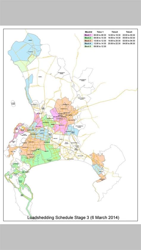 Hop on hop off cape town map. Loadshedding schedule/map for 6 March 2014 : capetown