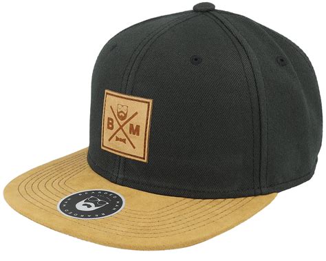 Bm Cross Patch Blacksuede Snapback Bearded Man Cap Uk