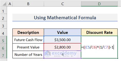 How To Calculate Discount Rate In Excel 3 Quick Methods