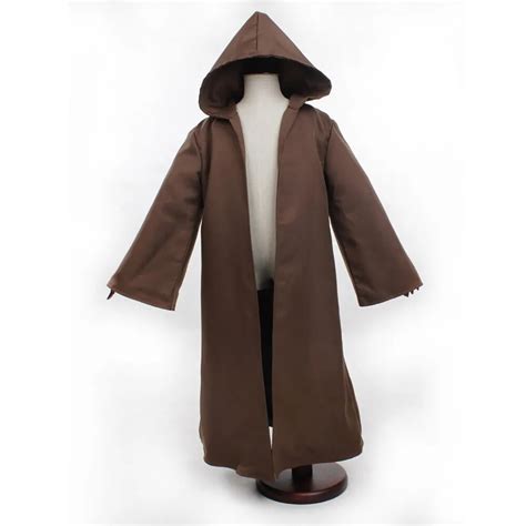 Star Wars Obi Wan Kenobi Jedi Costume Hooded Cape Robe Cloak For Child