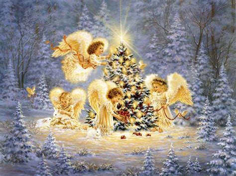 74 Christmas Angel Wallpaper