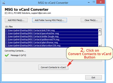 Msg To Vcard Converter How To Export Msg Files Into Vcf Vcard