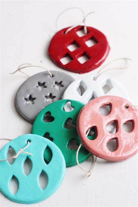 I used some of the leftover christmas decorations from the year before to make these. Whimsical DIY Clay Ornaments | AllFreeHolidayCrafts.com