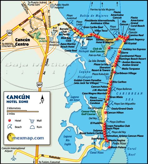 Mapa Cancun Mejor Mapa Turistico Cancun Mexico