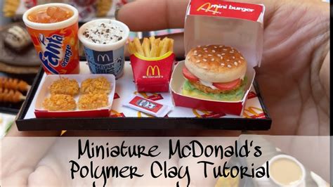 Miniature Mcdonalds Inspired Mcd Meal~polymer Clay Tutorial Youtube