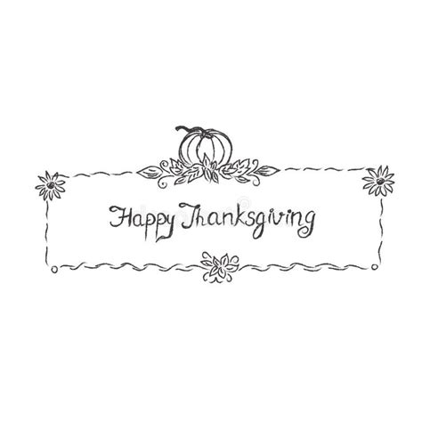 Thanksgiving Sketch Hand Drawing Vector Illustration Stock Vector