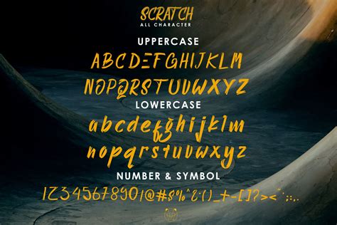 Scratch Authentic Font On Yellow Images Creative Store
