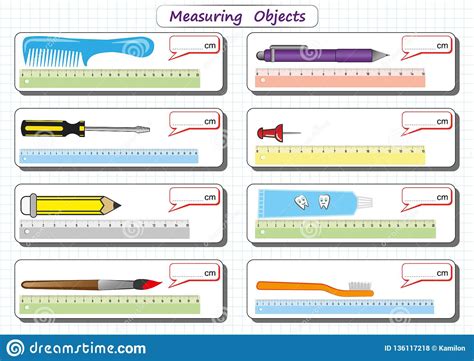 Measuring Length Of The Objects With Ruler Worksheet For — Db