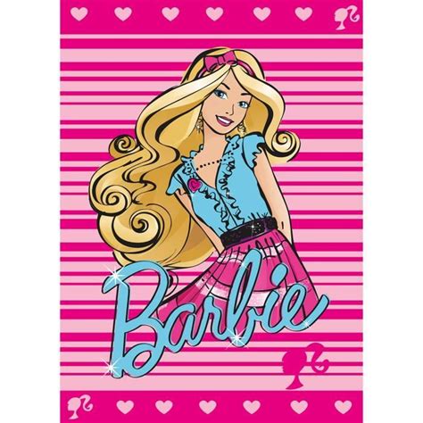 Barbie Glam Girl Rose 95x133 Par Barbie Tapis Pour Enfant Achat