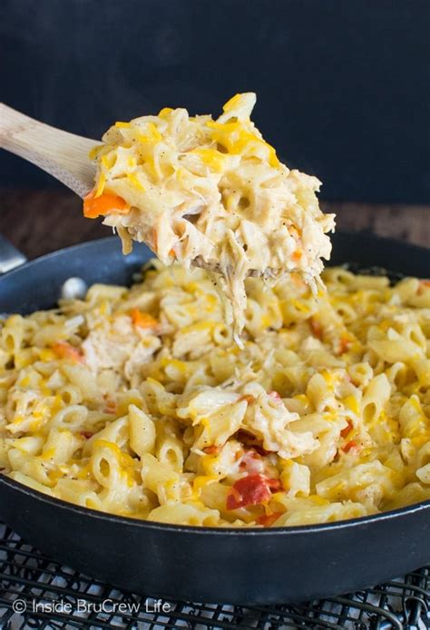 Cheesy Chicken Pasta Skillet Recipe Inside Brucrew Life