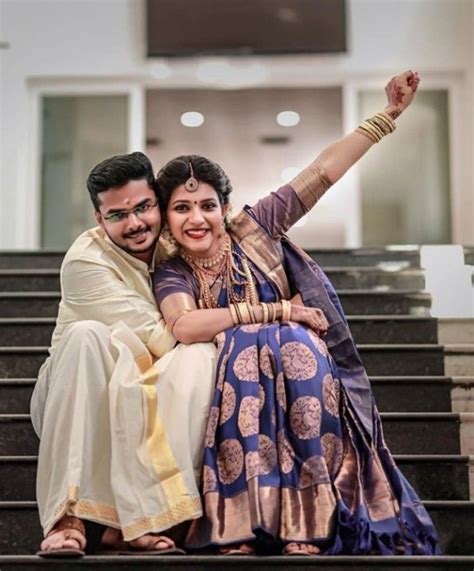 Pin By Aswany Mohan On Couples Outfits For Wedding Wedding Photoshoot Poses Cute Couples