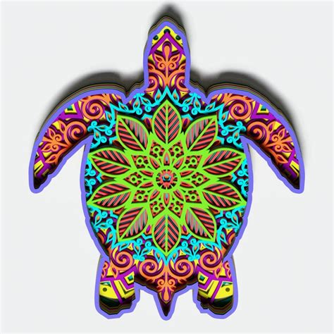Free SVG Layered Mandala Turtle Svg 18757 SVG Design FIle Good