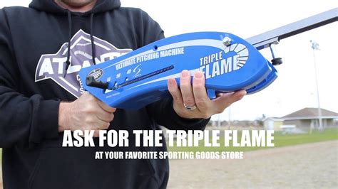 Louisville Slugger Triple Flame Hand Held Pitching Machine Youtube